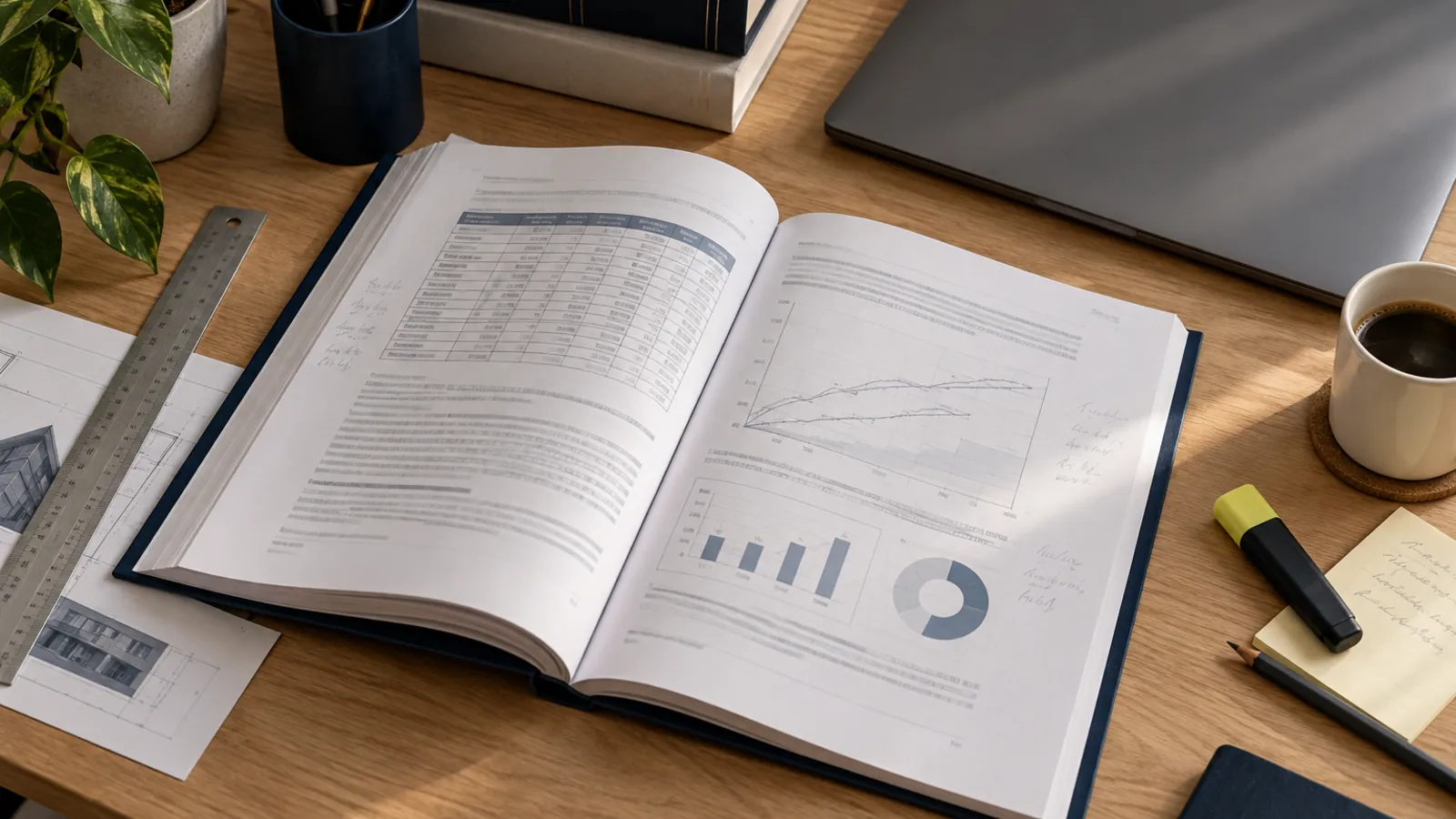 Relazione di consulenza tecnica aperta su tabelle e grafici, con note a margine: la verifica di una CTU parte dai dati